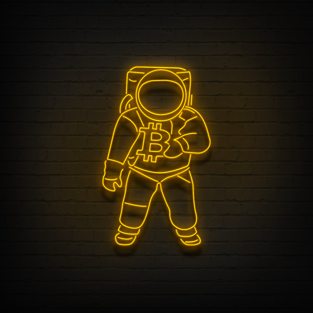 'Bitcoin Astronaut' LED Neon Sign