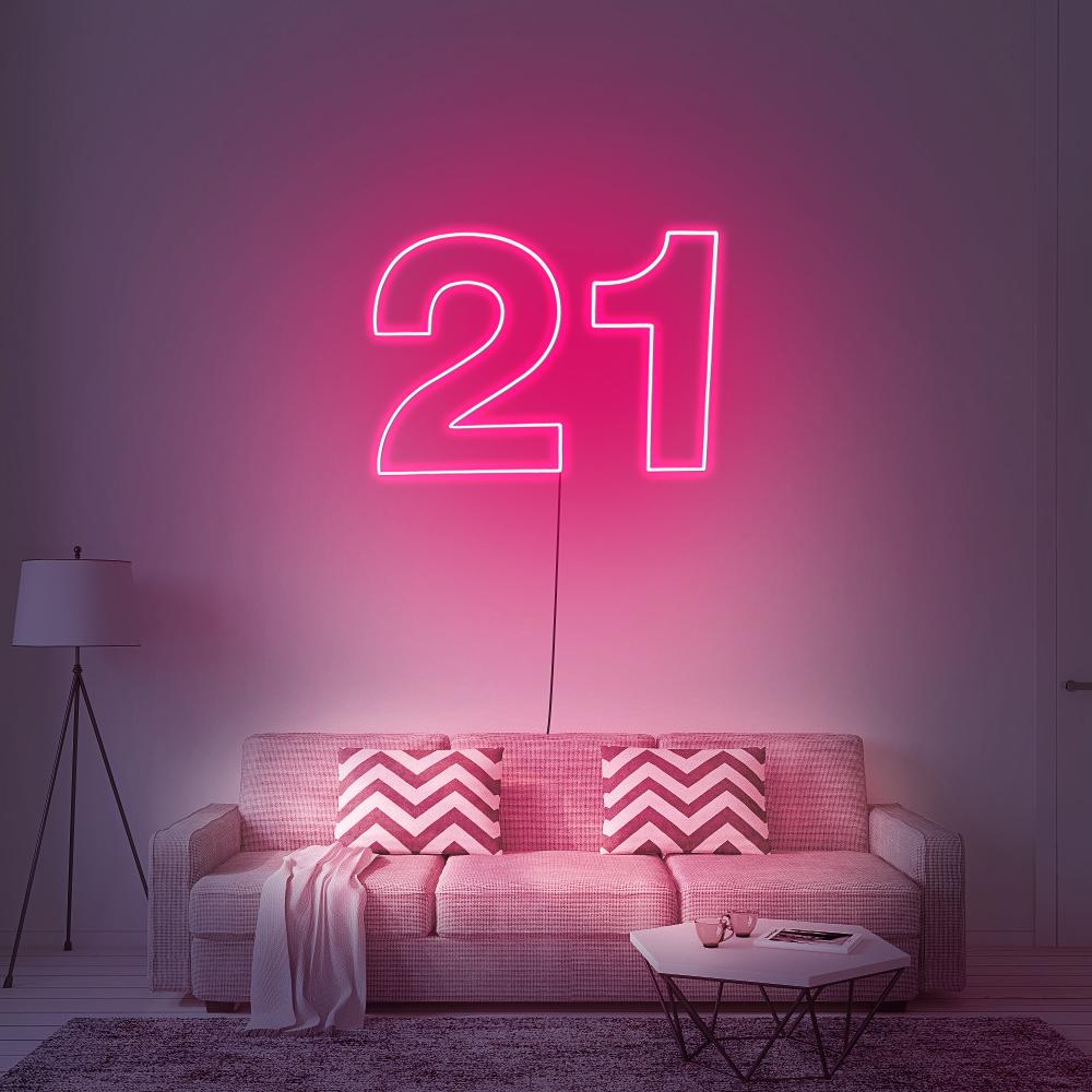 '21' LED Neon Sign LEDs Get It 